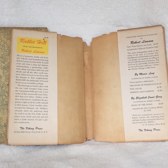 Rabbit Hill Robert Lawson + Uncle Wiggly’s Story Book Howard Garis - VINTAGE - Picture 8 of 16